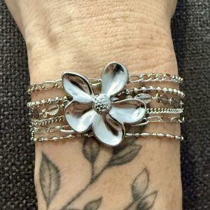 ✨ Bracelet FLORÉA argenté