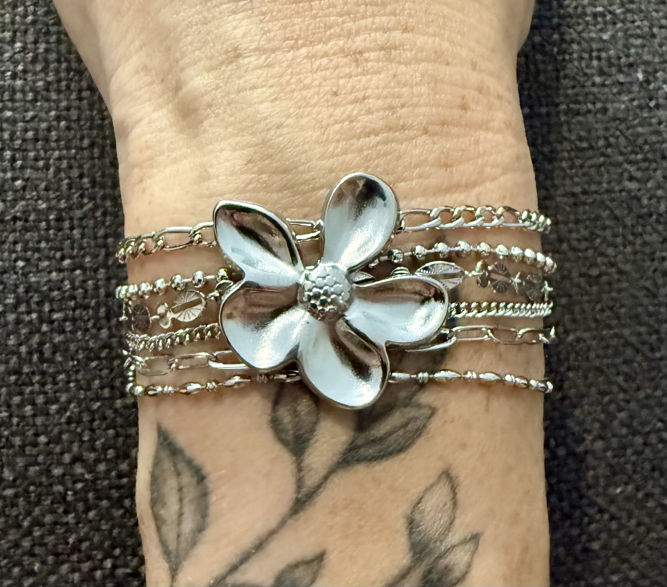 ✨ Bracelet FLORÉA argenté