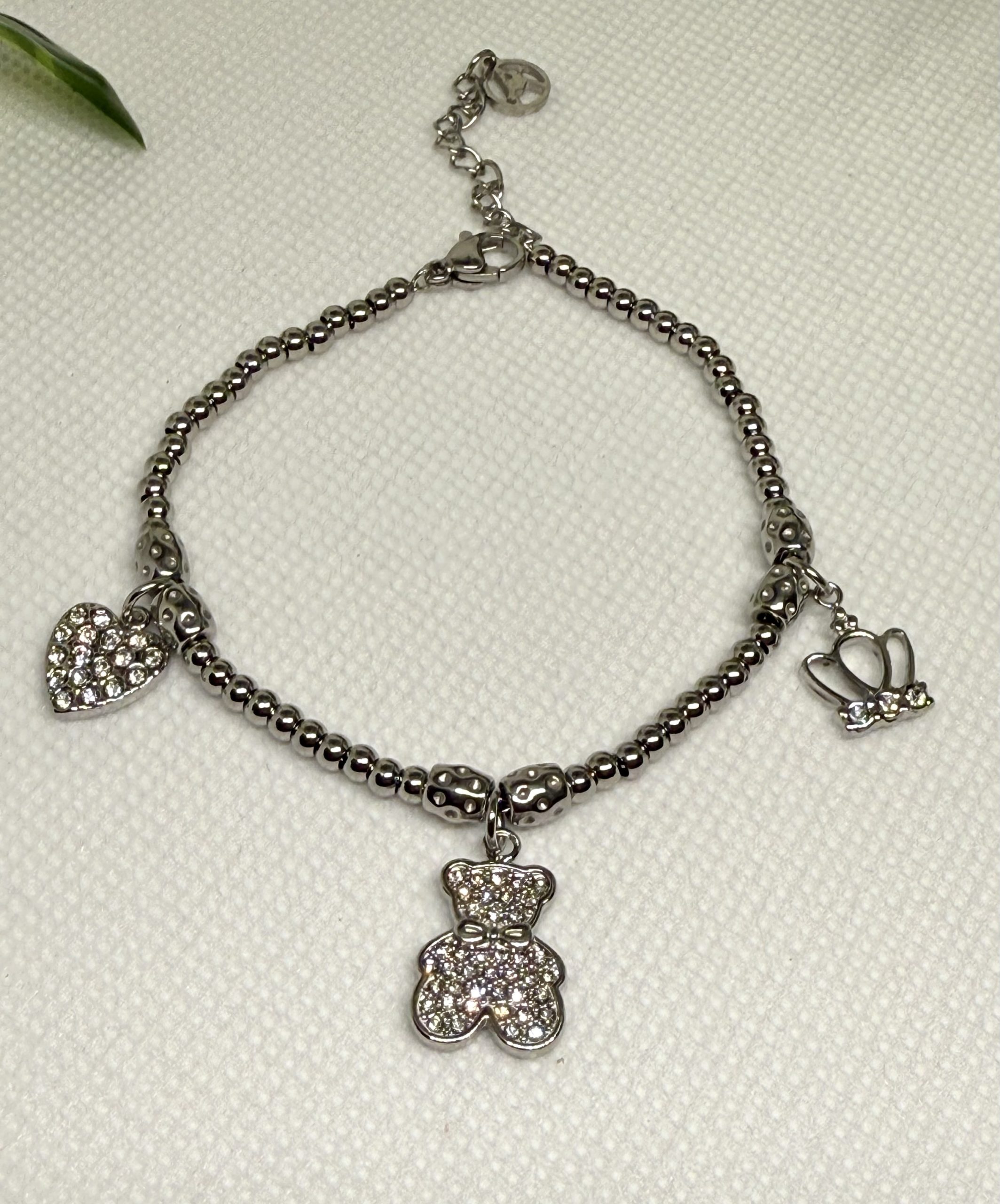 ✨ Bracelet ROYAL TEDDY argenté